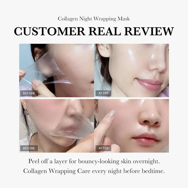 🔥Limited Time Offer Buy One Get One Free🔥Collagen Overnight Wrapping Peel Off Facial Mask