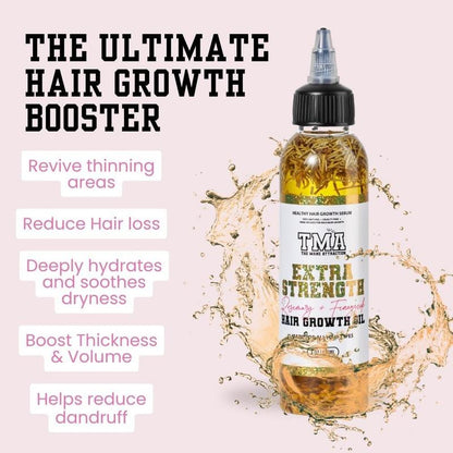 Extra Strength Rosemary & Fenugreek Hair Growth Oil 4oz - The Mane Attraction Herb Infused Growth Oil- Made For All Hair Types