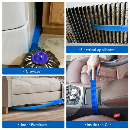Sealegend Dryer Vent Cleaner kit Dryer Vacuum Hose Attachment with Stretch Universal Connector, Dryer Vent Cleaning Tool Vacuum Hose Lint Remover, Blue