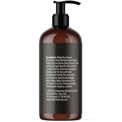 Anti Cellulite Massage Oil 8oz - Skin Tightening, Moisturizing - Body Care & Skin Care Massager by M3 Naturals Collagen Moisturizer Body Oil Moisture Hydrating
