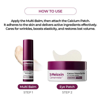 Calcium Volume Multi Balm+Eye Patch 60ea Korean Cosmetics with Collagen Extract Elasticity