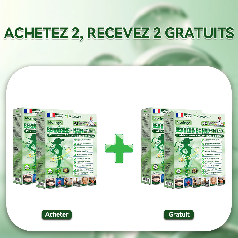 Patch Microneedle Avancé Amelovi® Moringa- Berberine- NAD+ 10 en 1 Nano 🇫🇷