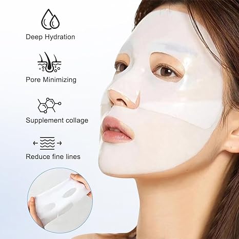 🔥Collagen Face Mask,Collagen Anti Wrinkle Lifting Mask,🔥Hydrating Moisturizing Facial Masks,Skin Care Mask for Face,Smooth Firm Skin for Women and Men-MC