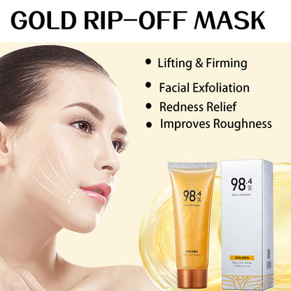 BUY 2 GET 2 FREE,🔥98.4% Gold Peel-0ffMask-3-in-1 Anti-Wrinkle, BlackheadRemoval & Hydrating, with RosaDamascena,Hamamelis Virginiana,&Tremella Fuciformis