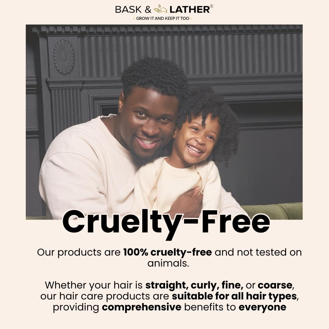 Bask & Lather Scalp Stimulator Hair Growth Oil, Cold Pressed Mint and Rosemary Blend with Grapeseed for Hair Growth, Organic Natural Leave in, All Hair Types, 2 Fl Oz—XDX