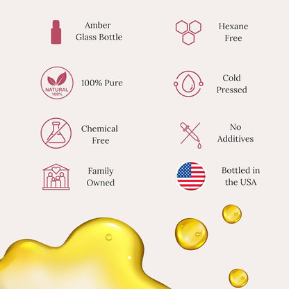 Organic Golden Castor Oil Roll-On with Rose Quartz 1.7oz