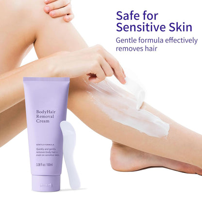 Body Hair Removal Cream, Hair Removal Cream Sensitive Skin,Gentle and Effective Depilatory Formula for Smooth Skin, Ideal for Legs, Arms, and Bikini Area, Suitable for Both Women and Men