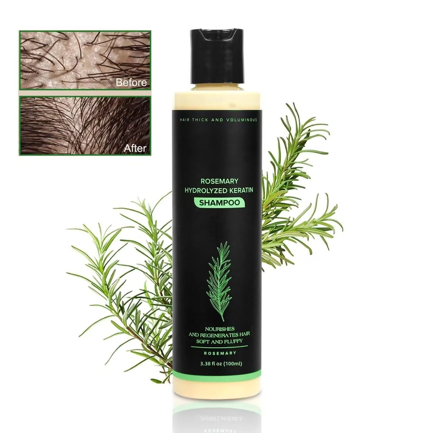 Organic Rosemary Hair Growth Shampoo-Grow thick hair-ZHP