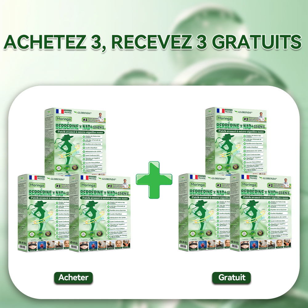 Patch Microneedle Avancé Amelovi® Moringa- Berberine- NAD+ 10 en 1 Nano 🇫🇷