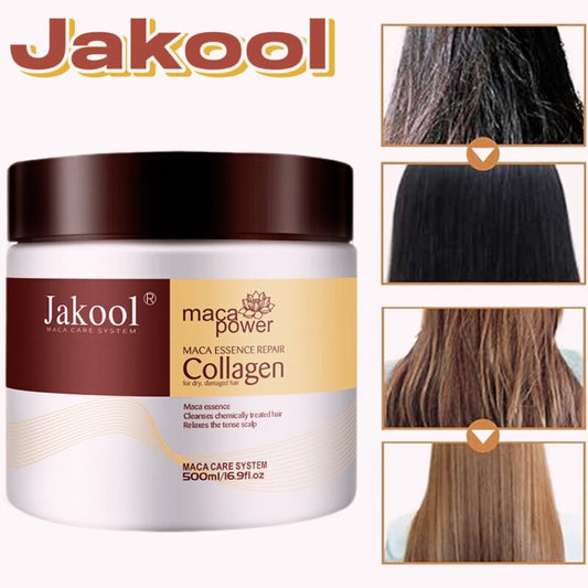 Jakool Hair Mask Deep Conditioner -MACA Collagen for Dry Damaged or Color Treated Hair - Conditioning Treatment for Curly or Straight Thin Fine Hair