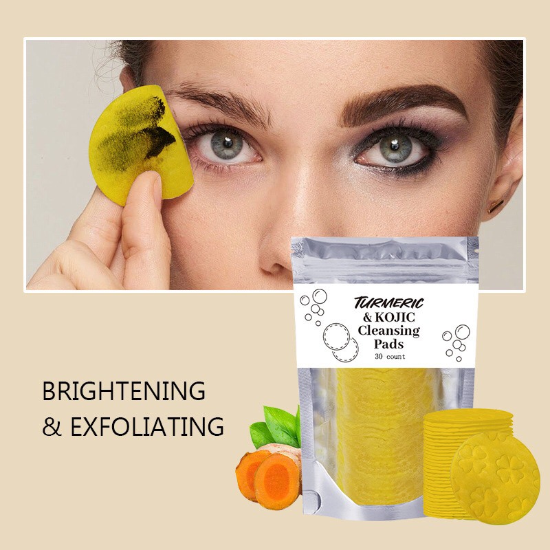 BUY 1 GET 1 FREE-ESSENTIALS Turmeric Cleansing Exfoliating Pads Facial Cleansing Skincare