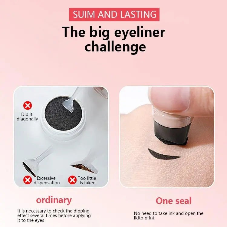 Rotating Eyeliner Stamp Pen for Easy Cat Eyes，zL