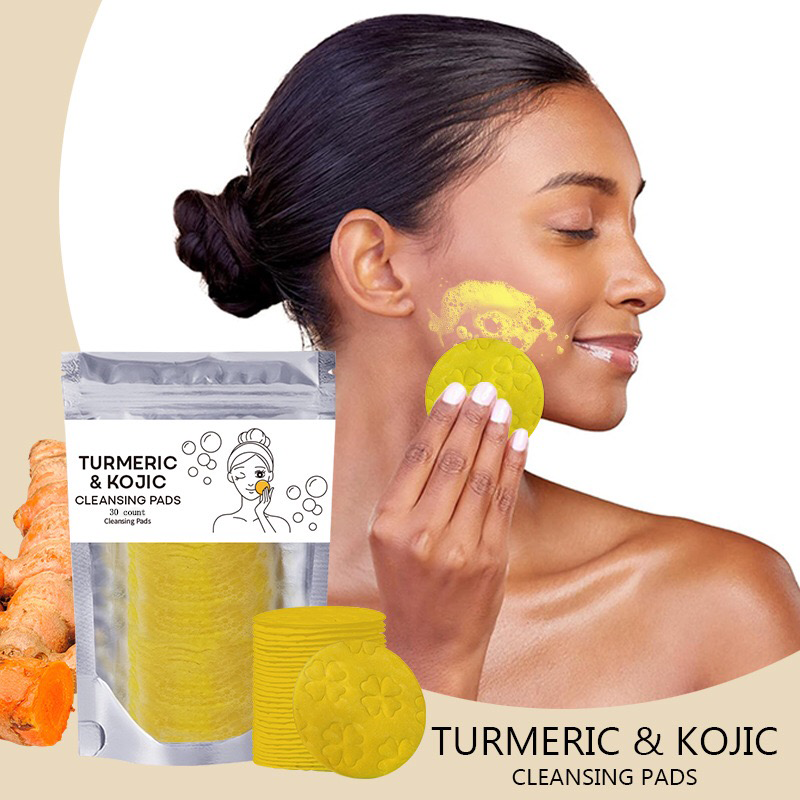 BUY 1 GET 1 FREE-ESSENTIALS Turmeric Cleansing Exfoliating Pads Facial Cleansing Skincare