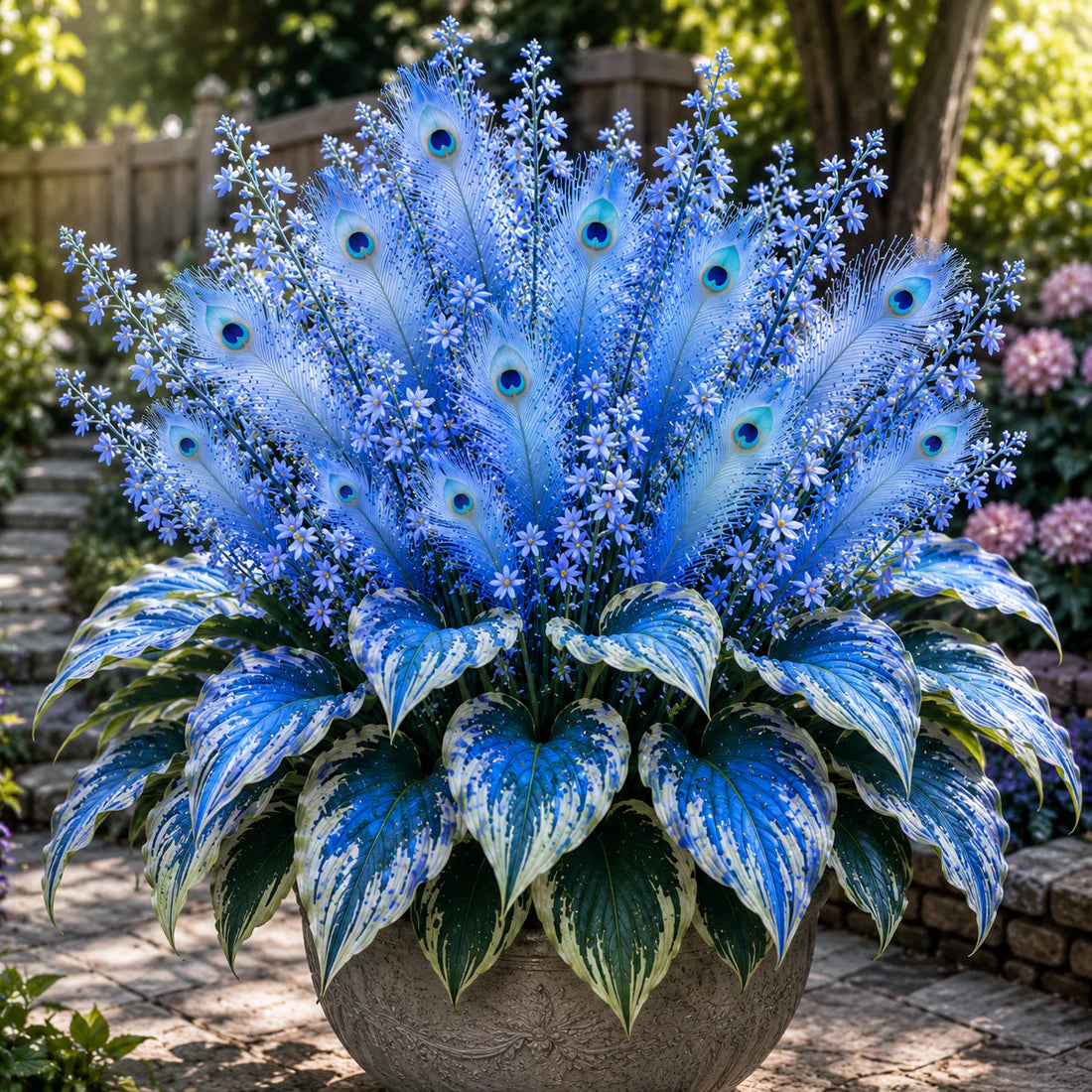 🏠🤗 Peacock Flame Hosta Bulbs💥 Stunning Colors That Brighten Any Space