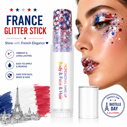 3-in-1 Patriotic Glow😍✨Red, White & Blue Glitter Body Stick