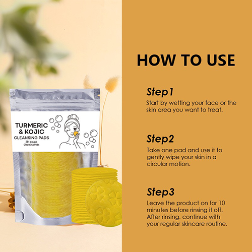 BUY 1 GET 1 FREE-ESSENTIALS Turmeric Cleansing Exfoliating Pads Facial Cleansing Skincare