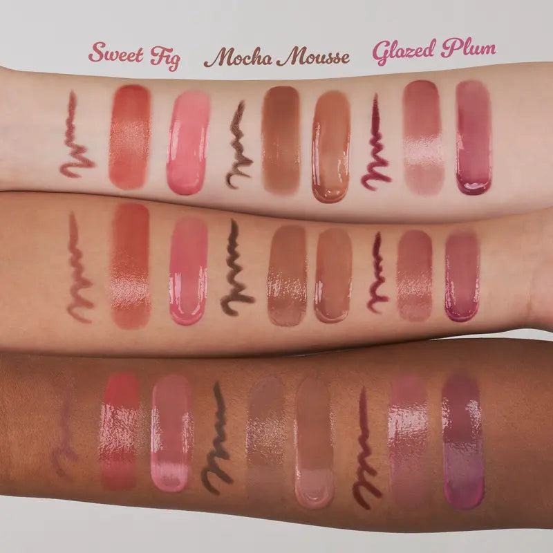 rom&nd LIP VOLUME HACK TRIO (3 Shades, Lip Mate Pencil 0.5g & Melting Balm 3.5g & Color Gloss 4g)