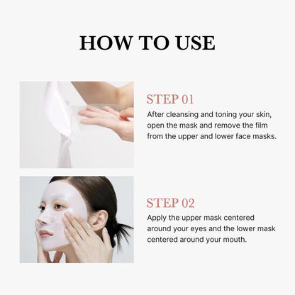 PDRN Pink Collagen Gel Mask (4 sheets) | Salmon DNA, Color Changing, Pink Glow, Collagen, Facial Mask, Korean Skincare