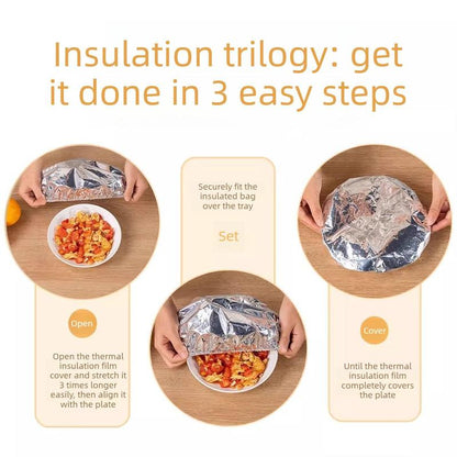 💥home dining table food container aluminum foil heat-retaining cover