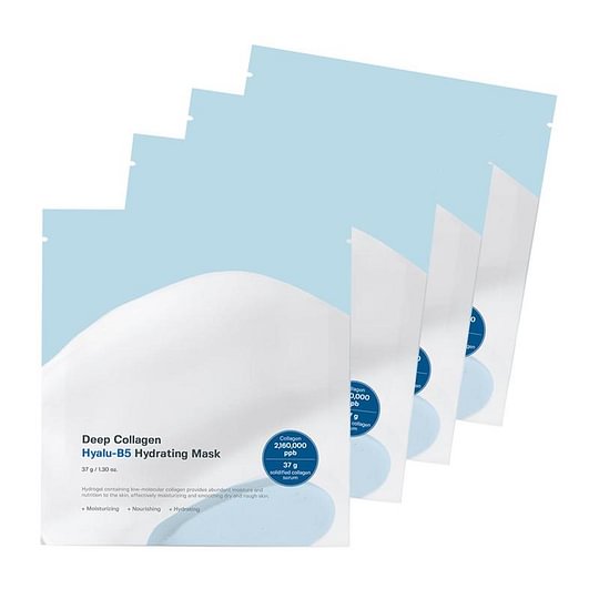 Deep Collagen Overnight Mask Facial Hydrogel Masks with low molecular weight collagen for elasticity, firming, and moisturizing