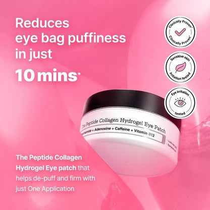 The Peptide Collagen Hydrogel Eye Patch 60 Patches Reduce Puffiness Hydrate Under-Eye Bags in 10 Minutes