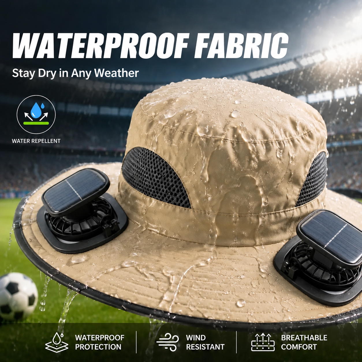 Solar Cooling Fan Hat for Outdoor Summer