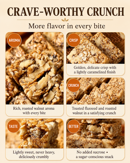 😋Flaxseed Walnut Crisps- 🍃Helps bring your blood sugar back to a stable state.-AUX