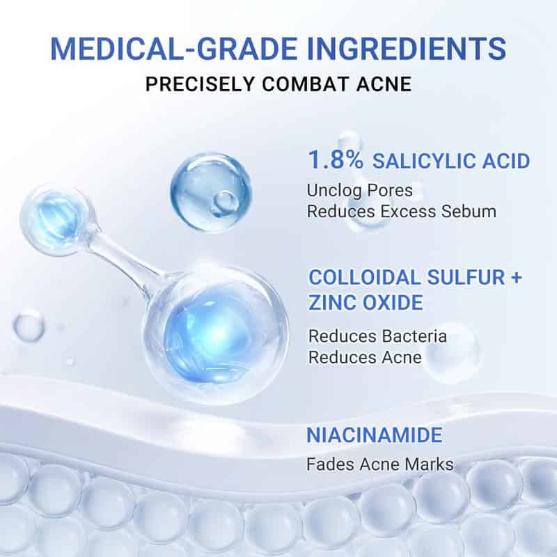 Dr.Leo 24H Acne Treatment Drying Lotion | Salicylic Acid + Sulfur + Niacinamide | Viral Product | Inflammation Relief, Post-Blemish Care & Oil Control