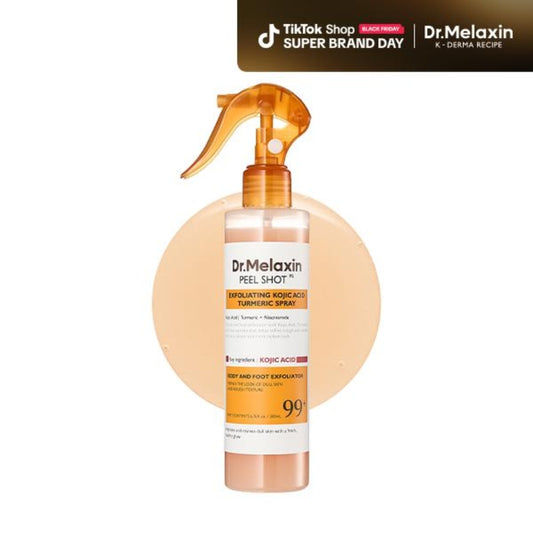 Peel Shot Keratin Care Kojic Acid Turmeric Spray 200ml Pore Clearing Exfoliating Formula-HHW