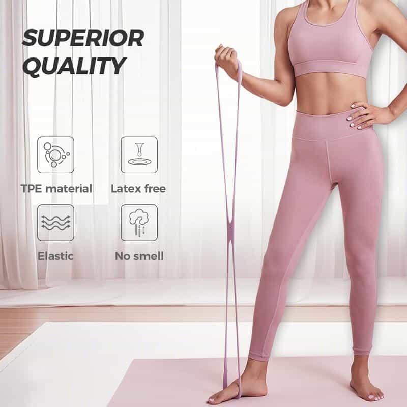 Resistance Bands Figure 8 Exercise Bands for Women 8 Shaped TPE Material for Arms Chest Expander Yoga Gym Fitness Muscle Training Equipment Stretching Gear