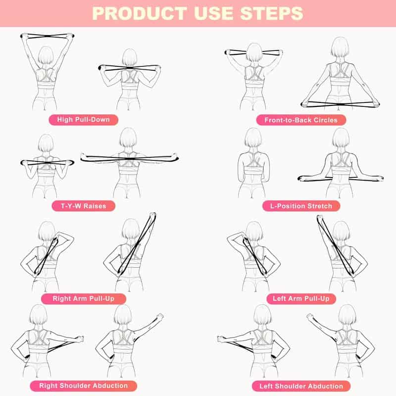 Resistance Bands Figure 8 Exercise Bands for Women 8 Shaped TPE Material for Arms Chest Expander Yoga Gym Fitness Muscle Training Equipment Stretching Gear