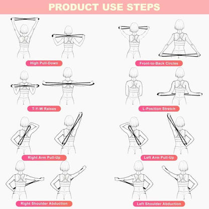 Resistance Bands Figure 8 Exercise Bands for Women 8 Shaped TPE Material for Arms Chest Expander Yoga Gym Fitness Muscle Training Equipment Stretching Gear