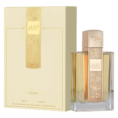 Lattafa Perfumes | Angham - Unisex Fragrance - Eau De Parfum | 3.4 oz (100 ml) | Mandarin - Ginger - Pink Pepper Fragrance-XDX