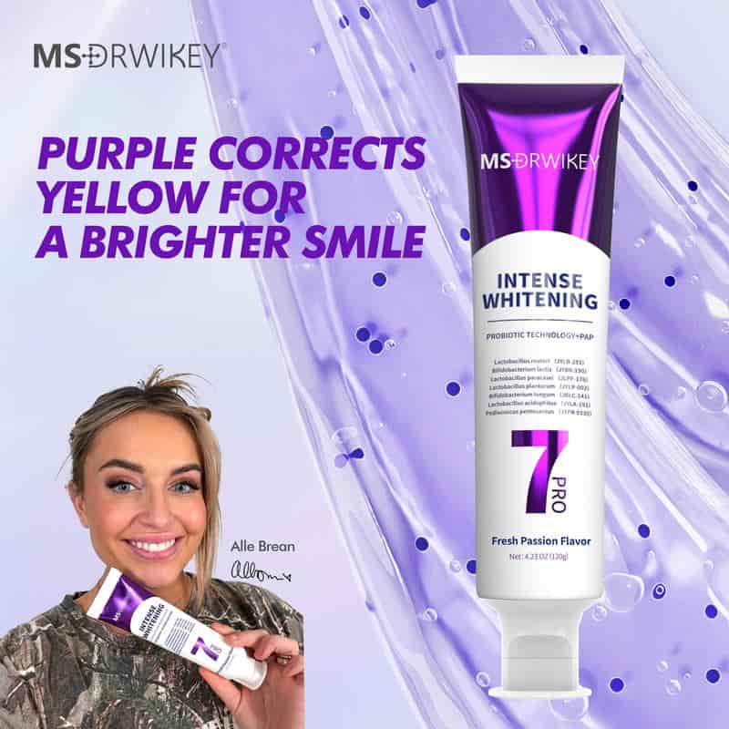 New 7-Pro Intensive Toothpaste | Upgraded Purple Formula with 7 Probiotics | Deep Enamel Repair & Long-Lasting Freshness