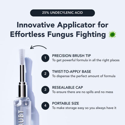 Toenail Fungus Pen - UNDECYLENIC ACID 25% - Daily Solution for Brittle & Thickened Nails