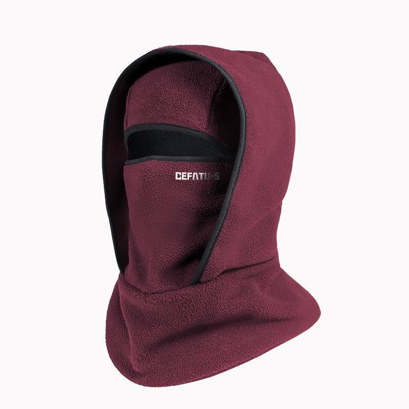 Outdoor Winter Warm Hat Neckband Integrated Cycling Mask Sports Ski Head Cover Neck Windproof Cold One-Piece Pullover Hat