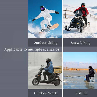 Outdoor Winter Warm Hat Neckband Integrated Cycling Mask Sports Ski Head Cover Neck Windproof Cold One-Piece Pullover Hat