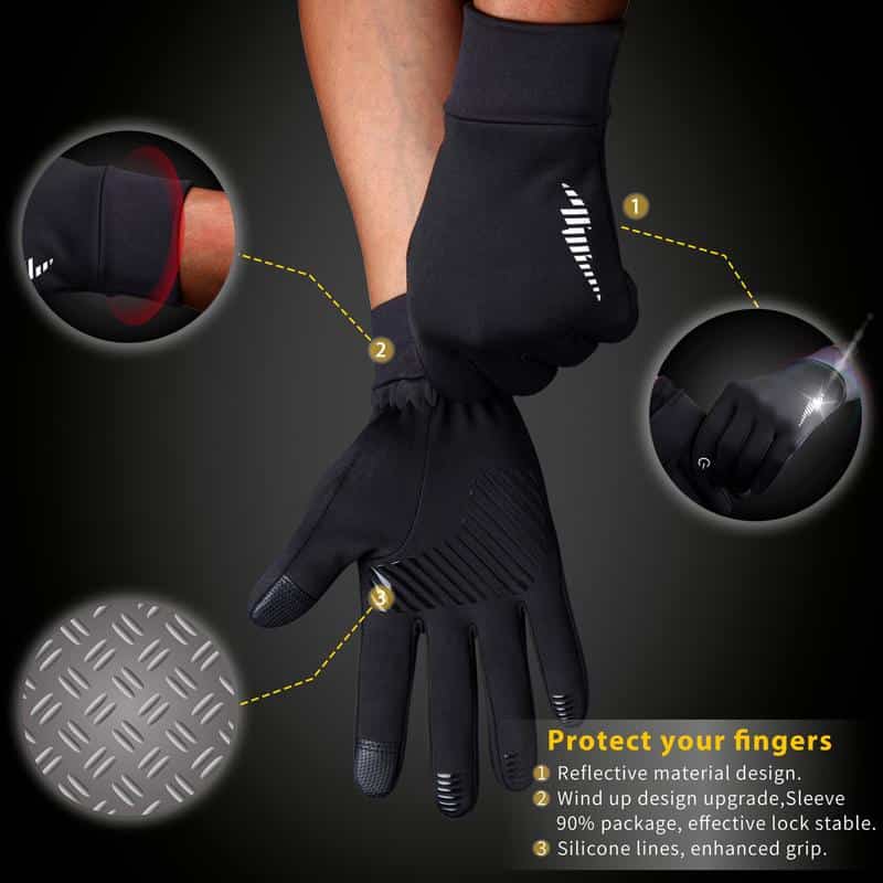 Winter Gloves Women Men Ski Gloves Liners Thermal Warm Touch Screen, Perfect for Cycling, Running, Driving, Hiking, Walking, Texting, Freezer Work, Gardening, and Daily Activities SRG102 winter gloves full finger