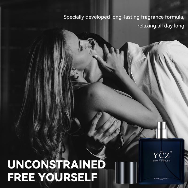 YCZ Midnight Marine Eau De Parfum - Unisex 50ml Ocean Fresh Scent Premium Aromatic Woody Fragrance for Him & Her Bold Floral Perfume with Bergamot Coconut Amber
