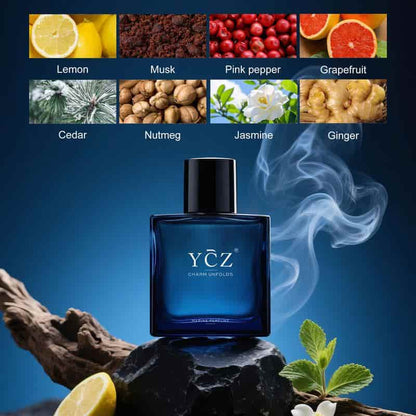 YCZ Midnight Marine Eau De Parfum - Unisex 50ml Ocean Fresh Scent Premium Aromatic Woody Fragrance for Him & Her Bold Floral Perfume with Bergamot Coconut Amber