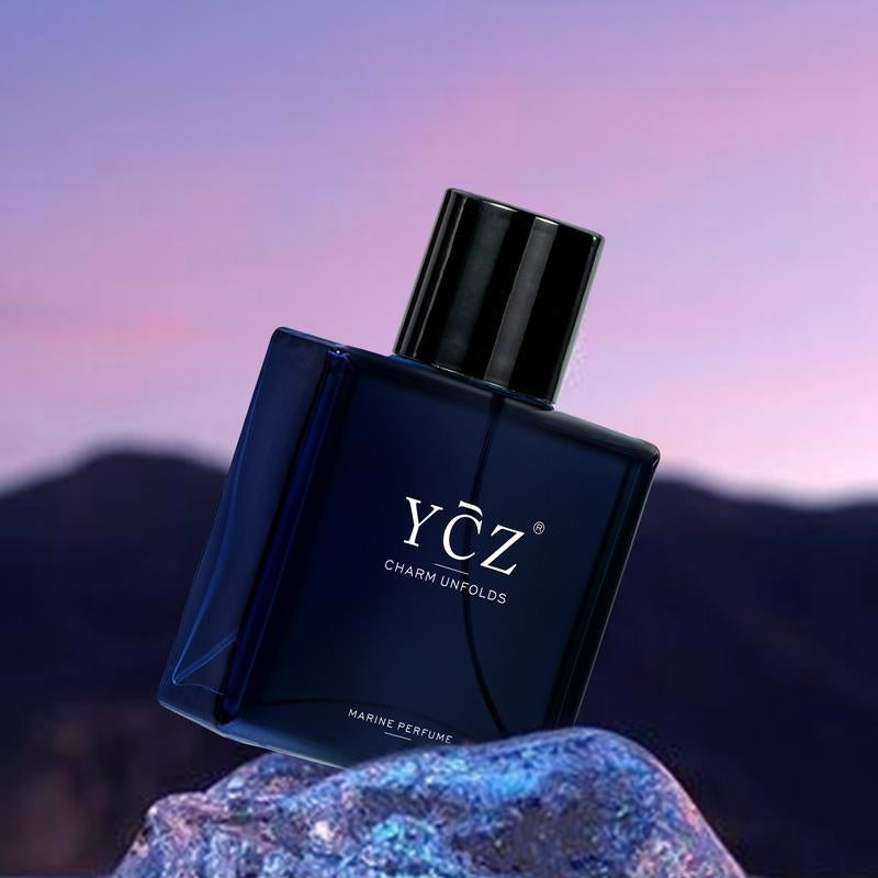YCZ Midnight Marine Eau De Parfum - Unisex 50ml Ocean Fresh Scent Premium Aromatic Woody Fragrance for Him & Her Bold Floral Perfume with Bergamot Coconut Amber