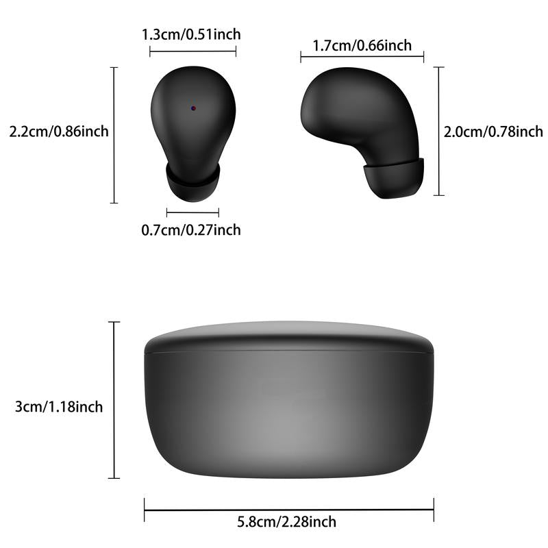 Mini Invisible Headphones Bluetooth 5.4 True Wireless In-Ear Earphones sport Audio Earbud audifonos bluetooth wireless headphones noise cancelling headphones gamingheadset