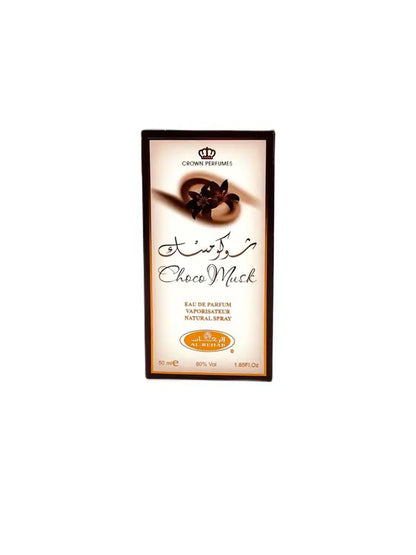Al Rehab Choco Musk Eau De Perfume Natural Spray 50 ml (1.65 fl. Oz) Unisex Cocoa Vanilla Sandalwood Parfum with Scented Gift Blend Unisex Choco Musk Vanilla Fragrance Vaporisateur Sweet Powdery Ambergris Pink Petals Spicy long lasting perfumes