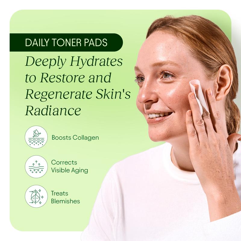 Korean Skincare Anti-Aging, Dark Spot & Wrinkle Minimizing Toner Pads with Snail Mucin, Centella Asiatica, Niacinamide, Peptide Complex - 100 ct.-hz