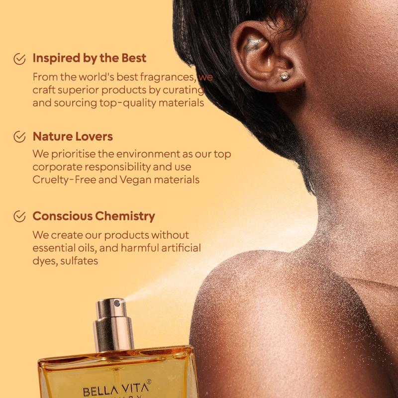 Bella Vita Luxury's Honey Oud | Eau de Parfum | Patchouli, Vanilla, Bergamot | Floral & Spicy | Made with Clean & Vegan Essentials Oils | Cruelty Free Fragrance Perfume