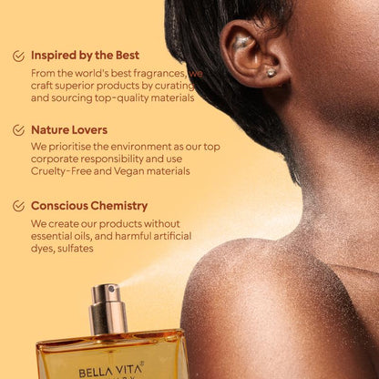 Bella Vita Luxury's Honey Oud | Eau de Parfum | Patchouli, Vanilla, Bergamot | Floral & Spicy | Made with Clean & Vegan Essentials Oils | Cruelty Free Fragrance Perfume