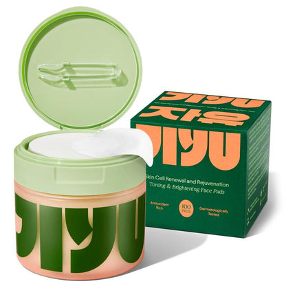 Korean Skincare Anti-Aging, Dark Spot & Wrinkle Minimizing Toner Pads with Snail Mucin, Centella Asiatica, Niacinamide, Peptide Complex - 100 ct.-hz