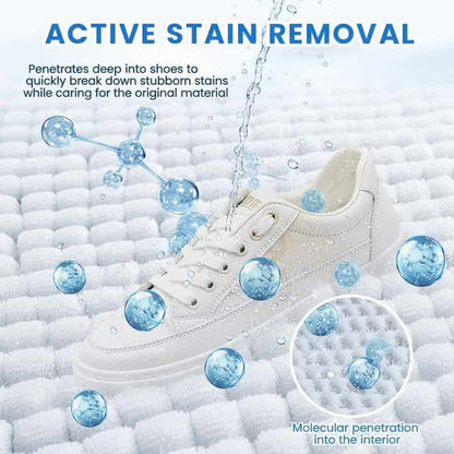 White Shoe Cleaner Cream Multipurpose No-Wash Solid Comes with Sponge Removes Stains Ideal for Leather Silicone Car Interiors Mild Non-Irritating Eco-Friendly