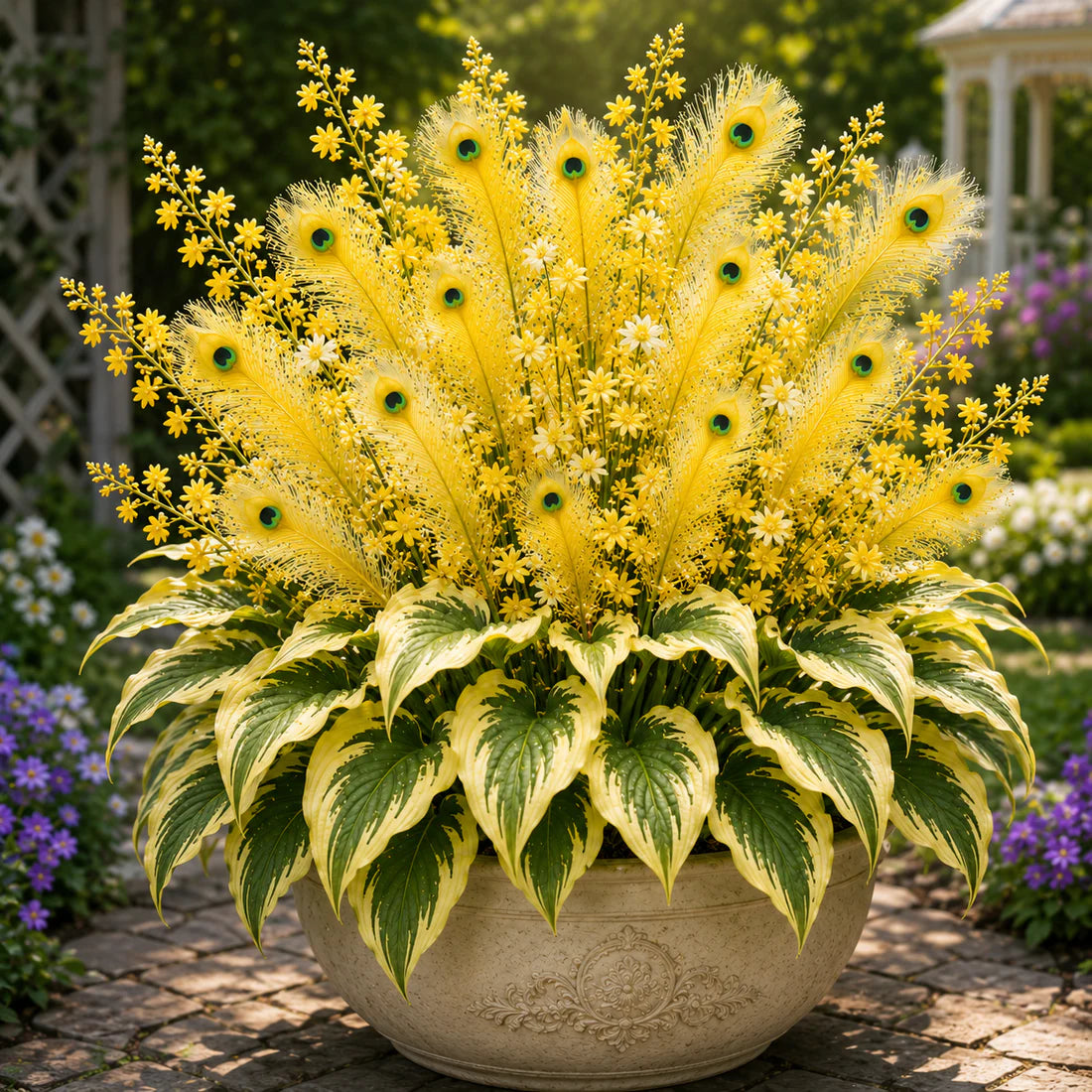 🏠🤗 Peacock Flame Hosta Bulbs💥 Stunning Colors That Brighten Any Space