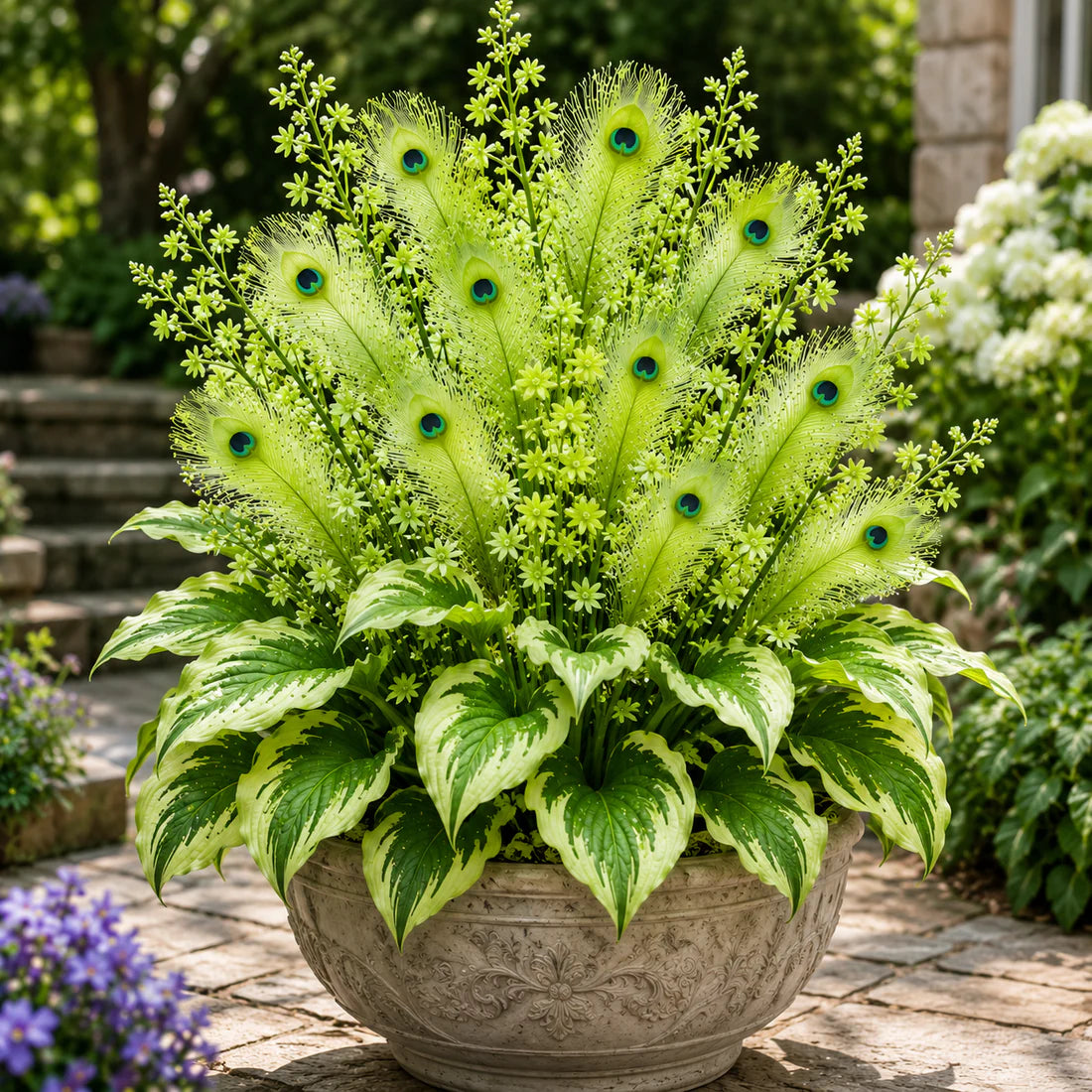 🏠🤗 Peacock Flame Hosta Bulbs💥 Stunning Colors That Brighten Any Space